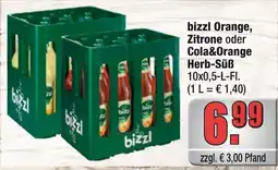 Profi Getränke bizzl Orange, Zitrone oder Cola&Orange Herb-Süß Angebot