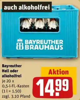 REWE Bayreuther Hell oder alkoholfrei Angebot
