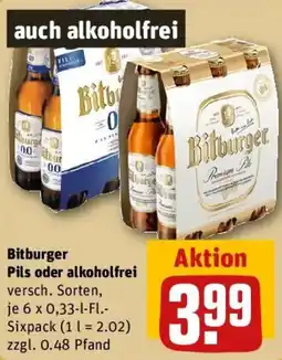 REWE Bitburger Pils oder alkoholfrei Angebot