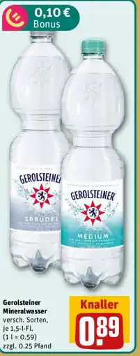 REWE Gerolsteiner Mineralwasser Angebot