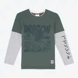NKD Kinder-Jungen-Langarmshirt mit Flockdruck und Aufnäher Angebot