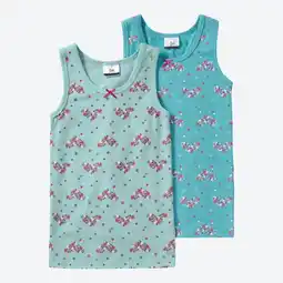 NKD Kinder-Mädchen-Unterhemd mit hohem Baumwollanteil, 2er-Pack Angebot