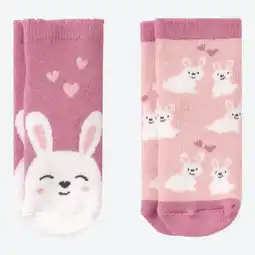 NKD Baby-Mädchen-Antirutschsocken mit Hasen-Motiven, 2er-Pack Angebot