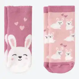 NKD Baby-Mädchen-Antirutschsocken mit Hasen-Motiven, 2er-Pack Angebot