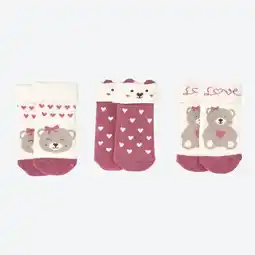 NKD Baby-Mädchen-Frotteesocken mit Umschlag, 3er-Pack Angebot