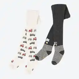 NKD Baby-Jungen-Strickstrumpfhose mit Tier- und Traktorenmotiven, 2er-Pack Angebot