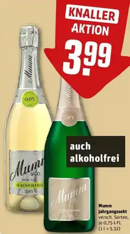 REWE Mumm Jahrgangssekt Angebot