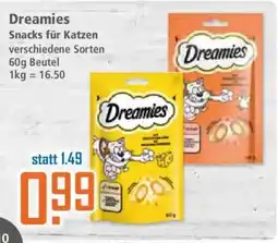 Klaas und Kock Dreamies Snacks für Katzen Angebot