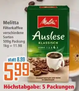 Klaas und Kock Melitta Filterkaffee Auslese Klassisch Angebot