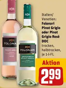 REWE Folonari Pinot Grigio oder Pinot Grigio Rosé DOC Angebot