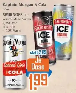 Klaas und Kock Captain Morgan & Cola Angebot