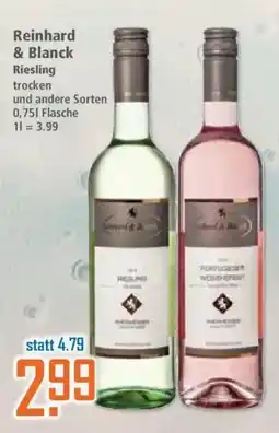 Klaas und Kock Reinhard & Blank Riesling trocken und andere Sorten Angebot