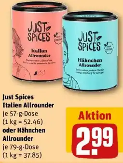 REWE Just Spices Italien Allrounder oder Hähnchen Allrounder Angebot