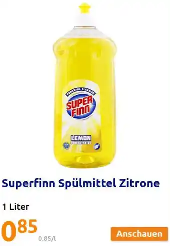 Action Superfinn Spülmittel Zitrone 1L Angebot