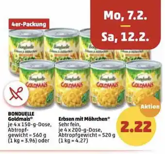 PENNY Bonduelle Goldmais 4 x 150g Angebot