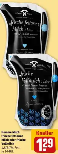 REWE Hemme Milch frische fettarme Milch oder frische Vollmilch Angebot