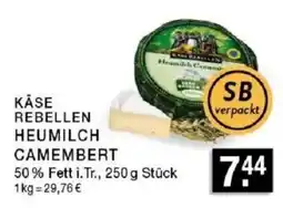 Edeka Zurheide KÄSE REBELLLEN HEUMILCH CAMEMBERT Angebot