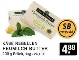 Edeka Zurheide KÄSE REBELLLEN HEUMILCH BUTTER Angebot