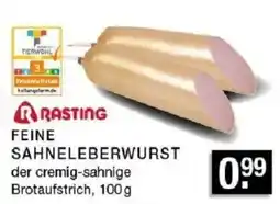Edeka Zurheide RASTING FEINE SAHNELEBERWURST Angebot