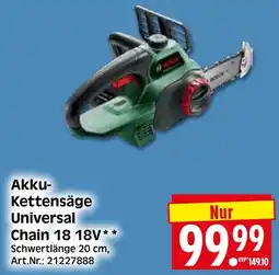 Herkules Baumarkt Akku-Kettensäge Universal Chain 18 18V Angebot