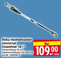 Herkules Baumarkt Akku Hochentaster Universal ChainPole 18* * Angebot