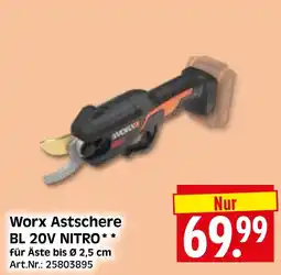 Herkules Baumarkt Worx Autschere BL 20V NITRO Angebot
