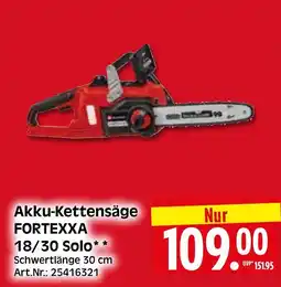 Herkules Baumarkt Akku-Kettensäge FORTEXXA 18/30 Solo Angebot