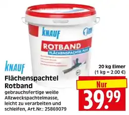 Herkules Baumarkt knauf Flächenspachtel Rotband Angebot
