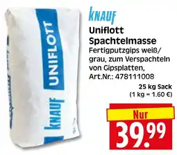 Herkules Baumarkt knauf Uniflott Spachtelmasse Angebot
