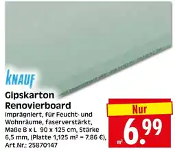 Herkules Baumarkt Knauf Gipskarton Renovierboard Angebot