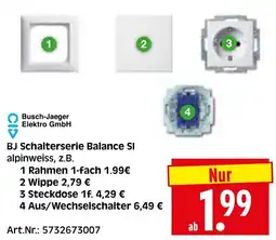 Herkules Baumarkt Busch-Jaeger BJ Schalterserie Balance SI alpinweiss Angebot