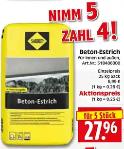 Herkules Baumarkt Sakret Beton-Estrich Angebot