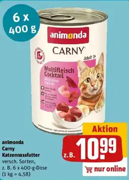 REWE animonda Carny Katzennassfutter Angebot