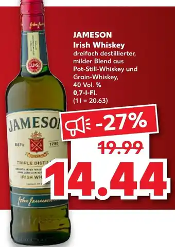 Kaufland Jameson Irish Whiskey 0,7L Angebot