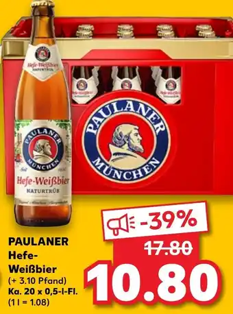 Kaufland Paulaner Hefe Weißbier 20x0,5L Angebot