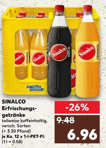 Kaufland Sinalco Erfrischungsgetränke 12x1L Angebot