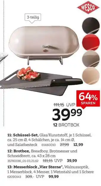 XXXLutz Wesco Brotbox Angebot