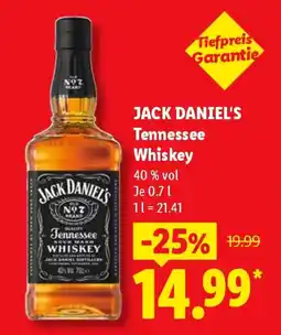 Lidl JACK DANIEL'S Tennessee Whiskey Angebot