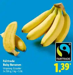 Lidl Fairtrade Baby Bananen Angebot