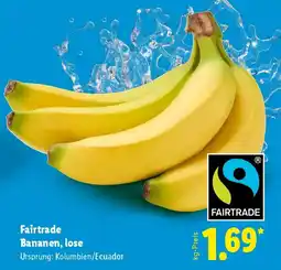 Lidl Fairtrade Bananen, lose Angebot