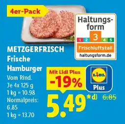 Lidl METZGERFRISCH Frische Hamburger Angebot