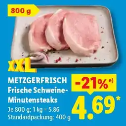 Lidl METZGERFRISCH Frische Schweine-Minutensteaks Angebot