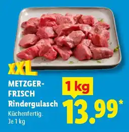 Lidl METZGER-FRISCH Rindergulasch Angebot