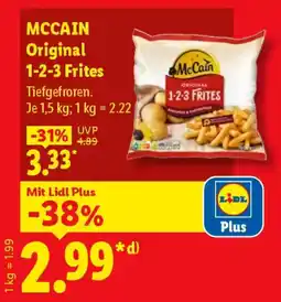 Lidl MCCAIN Original 1-2-3 Frites Angebot