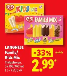 Lidl LANGNESE Family/ Kids Mix Angebot
