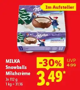Lidl MILKA Snowballs Milchcrème Angebot