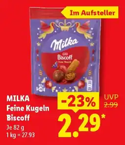 Lidl MILKA Feine Kugeln Biscoff Angebot