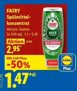 Lidl FAIRY Spülmittel-konzentrat Angebot