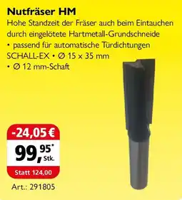 Holz Possling Nutfräser HM Angebot