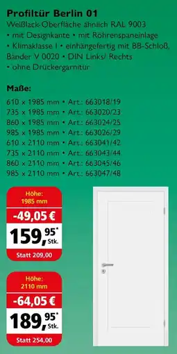 Holz Possling Profiltür Berlin 01 Angebot
